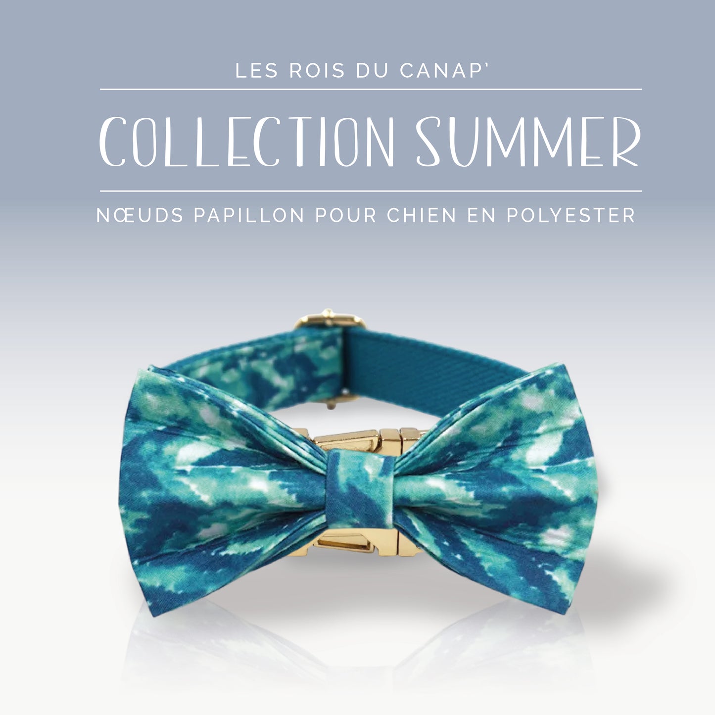 Nœud Papillon Chien - Summer - Océan - Collier Nœud Papillon Chien - Summer - Océan