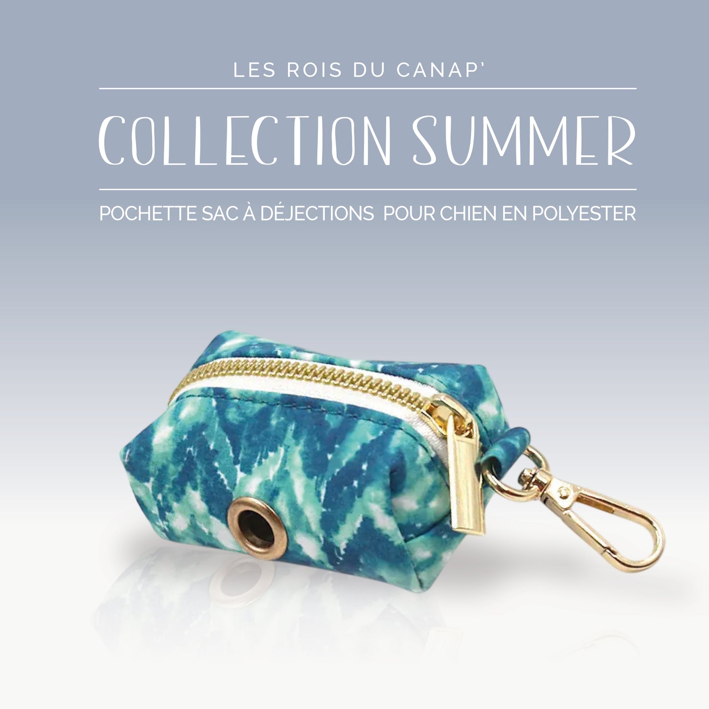 Pochette pour sacs à déjections pour Chien - Summer - Océan - Collier Pochette pour sacs à déjections pour Chien - Summer - Océan