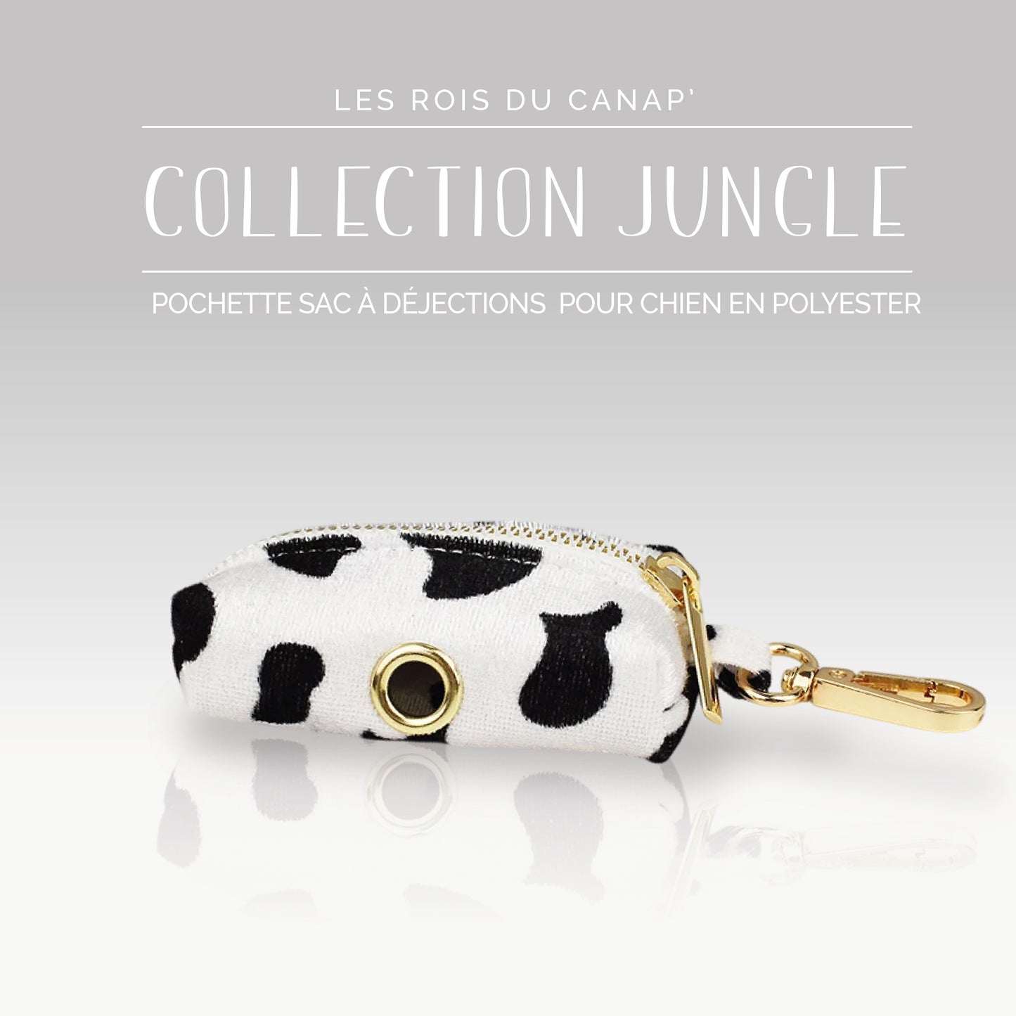 Pochette pour sacs à déjections pour Chien - Jungle - Vache - Collier Pochette pour sacs à déjections pour Chien - Jungle - Vache