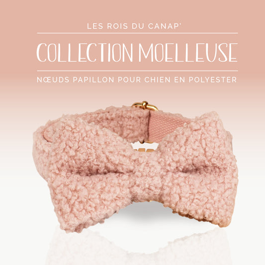 Nœud Papillon Chien - Moelleuse - Rose - Collier Nœud Papillon Chien - Moelleuse - Rose
