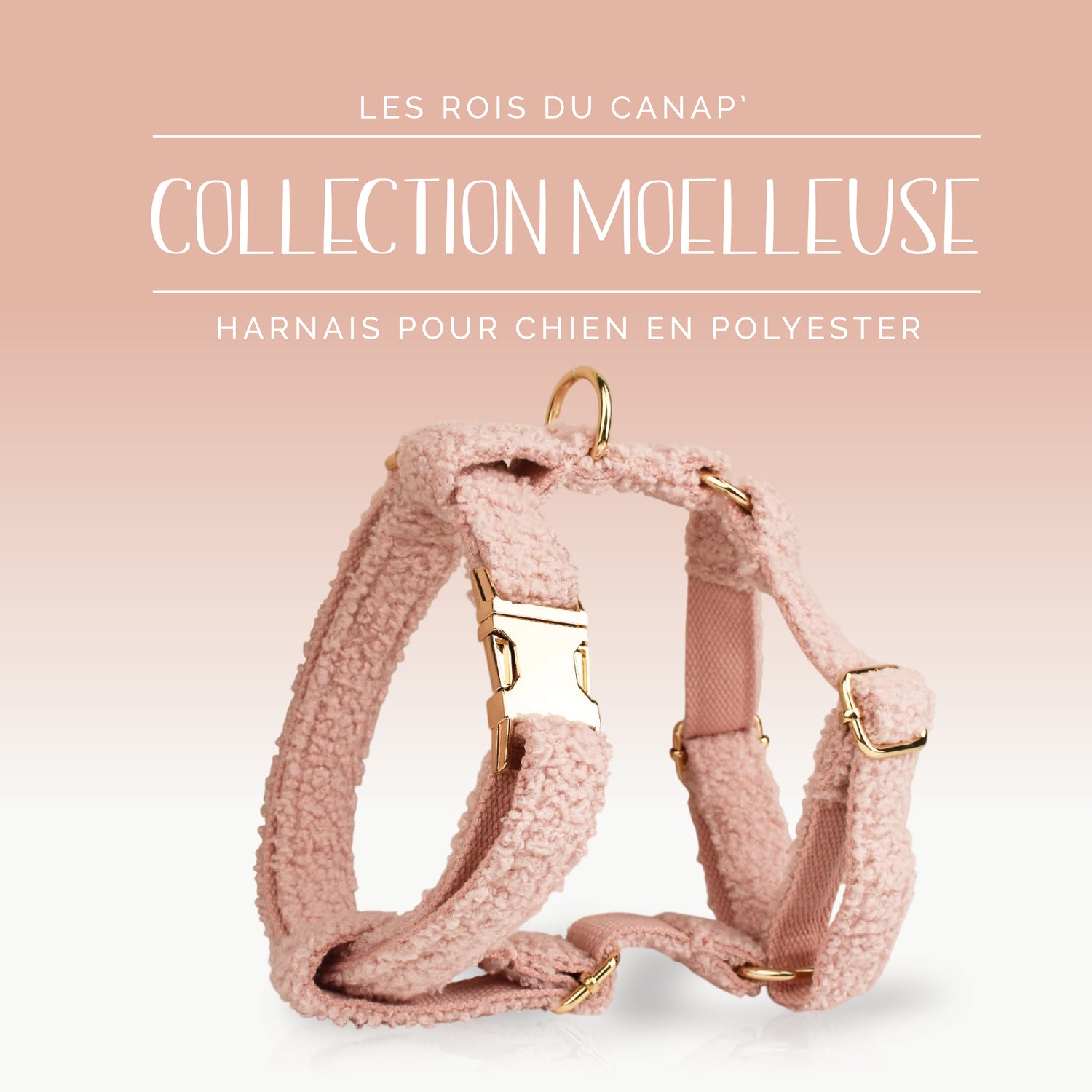 Harnais Chien - Moelleuse - Rose