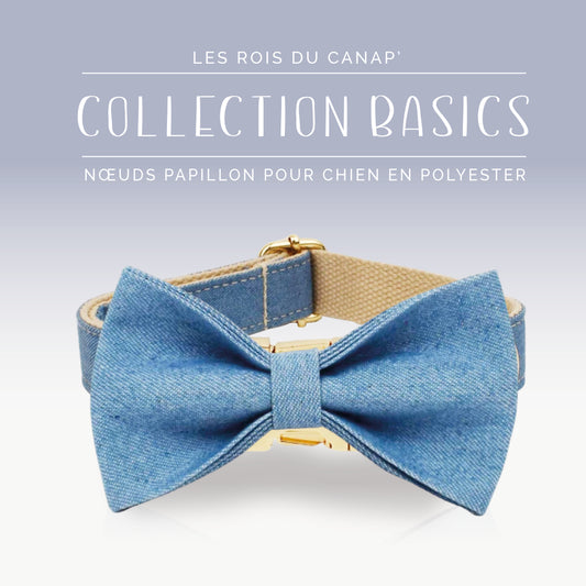Nœud Papillon Chien - Basics - Jeans - Collier Nœud Papillon Chien - Basics - Jeans