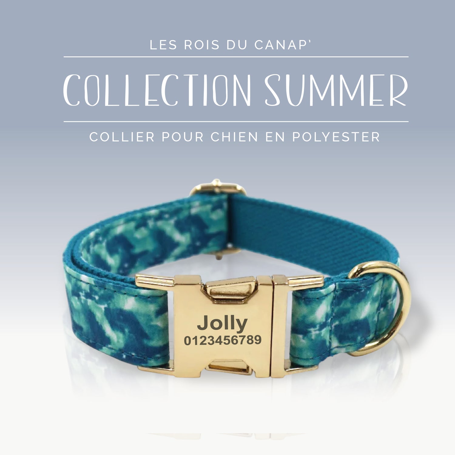 Collier Chien Personnalisé - Collection Summer - Océan