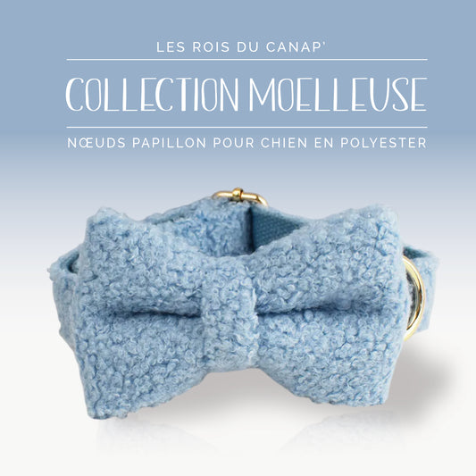 Nœud Papillon Chien - Moelleuse - Bleu - Collier Nœud Papillon Chien - Moelleuse - Bleu