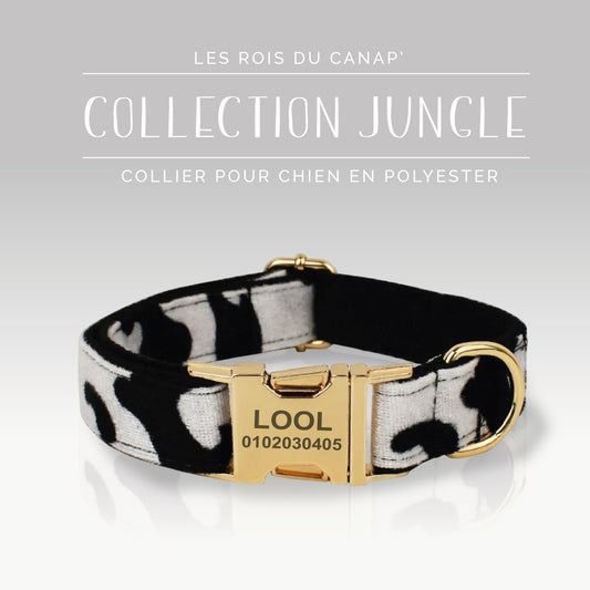 Collier Chien Personnalisé - Collection Jungle - Vache